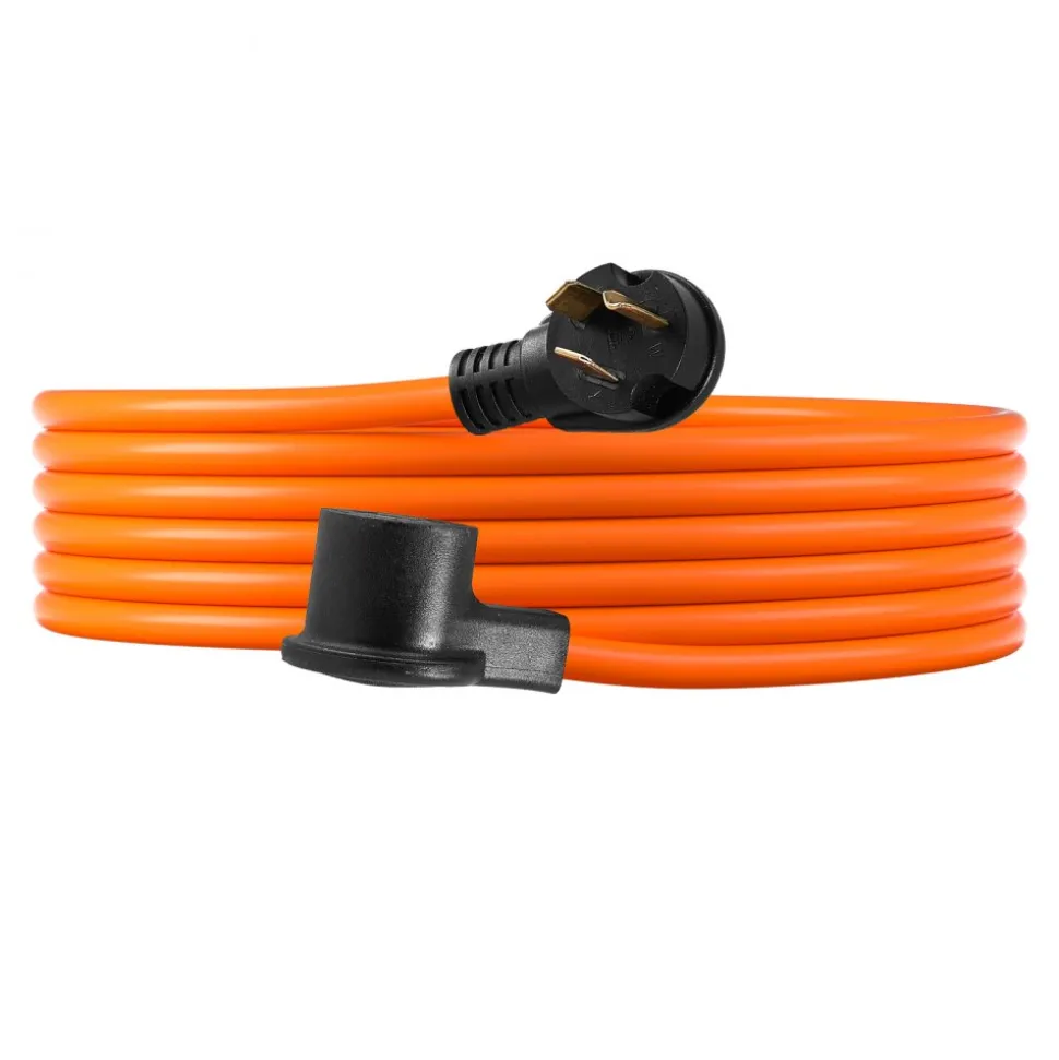 VEVOR 25 ft Dryer Extension Cord, 3-Prong NEMA 10-30P to 10-30R Dryer Cord, 125V/250V STW 10AWG/3C, 30A, Pure Copper Wire Cable with Black Non-woven Bag and PVC Cable Tie, Ideal for Indoor & Outdoor