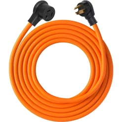 VEVOR 25 ft Dryer Extension Cord, 3-Prong NEMA 10-30P to 10-30R Dryer Cord, 125V/250V STW 10AWG/3C, 30A, Pure Copper Wire Cable with Black Non-woven Bag and PVC Cable Tie, Ideal for Indoor & Outdoor