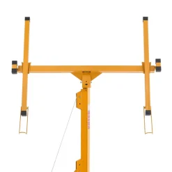 VEVOR 16ft Drywall Lift, Heavy-Duty 150 lbs Sheetrock Hoist with Adjustable Telescoping Arm, Lockable Wheels, Drywall Lifter Panel Jack Hoist Tools Ideal for Ceiling & Wall Installation (Yellow)
