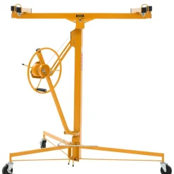 VEVOR 11ft Drywall Lift, Heavy-Duty 150 lbs Sheetrock Hoist with Adjustable Telescoping Arm, Lockable Wheels, Drywall Lifter Panel Jack Hoist Tools Ideal for Ceiling & Wall Installation (Red)