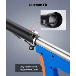 VEVOR 3FT Extension Pole for Heat Gun, Only Compatible with DR.Shrink Propane Heat Guns, Extended Reach Rod for Fast Heat-Shrink Wrapping, Combustor Head Included