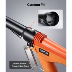VEVOR 3FT Extension Pole for Heat Gun, Only Compatible with VEVOR Propane Heat Guns, Extended Reach Rod for Fast Heat-Shrink Wrapping, Combustor Head Included
