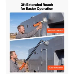 VEVOR 3FT Extension Pole for Heat Gun, Only Compatible with VEVOR Propane Heat Guns, Extended Reach Rod for Fast Heat-Shrink Wrapping, Combustor Head Included