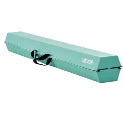 VEVOR 8FT Folding Balance Beam for Kids, 200LBS Stable Support Gymnastics Floor Beam with Non-Slip Mats, Gymnastics Training Equipment with Anti-Slip Bottom and Carrying Bag for Home Gym, Mint Green