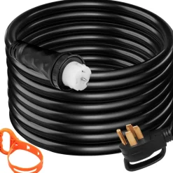 VEVOR 50FT Generator Power Cord 50-Amp 125/250-volt 14-50P to CS6364 Locking Connector