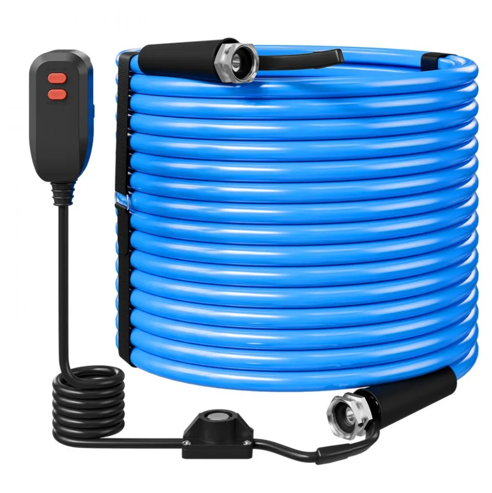 VEVOR 100FT Heated Water Hose for RV -45°F Anti Freeze Drinking Water Hose, 1/2" ID, Smooth Surface, with Leakage Protection GFCI, Built-in Thermostat, Freeze & Leak-Proof, Lead and BPA Free for RVs