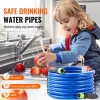 VEVOR 50ft Heated Water Hose for RV, Heated Drinking Water Hose Antifreeze to -45°F, Automatic Self-regulating, 5/8" I.D. with 3/4" GHT Adapter, Lead and BPA Free