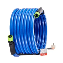 VEVOR 50ft Heated Water Hose for RV, Heated Drinking Water Hose Antifreeze to -45°F, Automatic Self-regulating, 5/8
