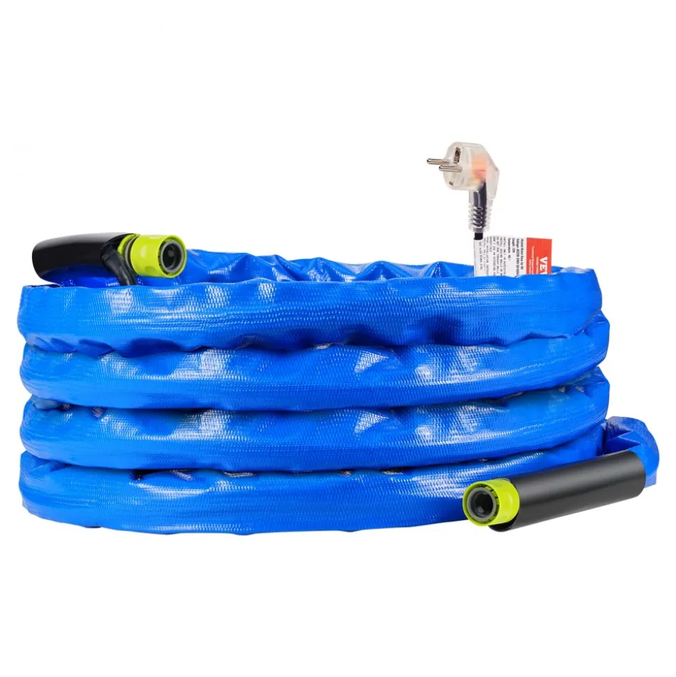 VEVOR 25ft Heated Water Hose for RV, Heated Drinking Water Hose Antifreeze to -45°F, Automatic Self-regulating, 5/8" I.D. with 3/4" GHT Adapter, Lead and BPA Free