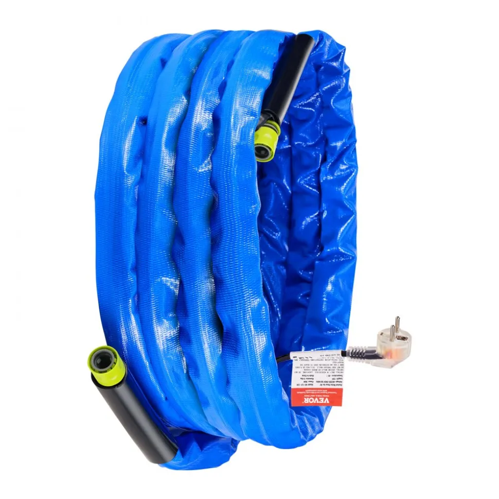 VEVOR 25ft Heated Water Hose for RV, Heated Drinking Water Hose Antifreeze to -45°F, Automatic Self-regulating, 5/8" I.D. with 3/4" GHT Adapter, Lead and BPA Free