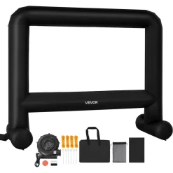 VEVOR 16FT Inflatable Movie Screen, Inflatable Projector Screen with Portable Storage Bag, 16:9 Easy Set Up Movie Projection for Outdoor Backyard, Home Theater, Theme Party