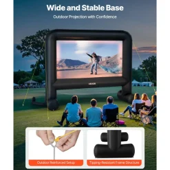 VEVOR 16FT Inflatable Movie Screen, Inflatable Projector Screen with Portable Storage Bag, 16:9 Easy Set Up Movie Projection for Outdoor Backyard, Home Theater, Theme Party
