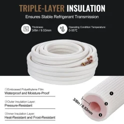 VEVOR 50FT Mini Split Line Set, 1/4