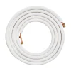 VEVOR 50ft Mini Split Line Set, 3/8” & 5/8” OD AC Copper Tubing Pipe, 3/8 White PE Thickened Insulated Coil with Flared Nuts, Rich Fittings, for Mini Split Air Conditioner HVAC or Heat Pump System