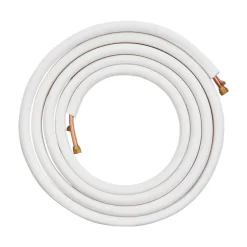 VEVOR 25FT Mini Split Line Set, 1/4" & 1/2" O.D Copper Pipes Tubing and Triple-Layer Insulation, for Air Conditioning or Heating Pump Equipment & HVAC with Rich Accessories (27ft Connection Cable)