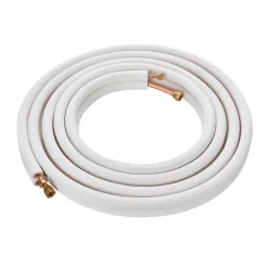 VEVOR 25FT Mini Split Line Set, 1/4" & 1/2" O.D Copper Pipes Tubing and Triple-Layer Insulation, for Air Conditioning or Heating Pump Equipment & HVAC with Rich Accessories (27ft Connection Cable)