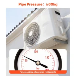 VEVOR 100ft Mini Split Line Set, 1/4” & 3/8” OD AC Copper Tubing Pipe, 3/8 White PE Thickened Insulated Coil with Flared Nuts, Strapping Tapes, for Mini Split Air Conditioner HVAC or Heat Pump System