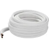 VEVOR 50ft Mini Split Line Set, 1/4” & 3/8” OD AC Copper Tubing Pipe, 3/8 White PE Thickened Insulated Coil with Flared Nuts, Rich Fittings, for Mini Split Air Conditioner HVAC or Heat Pump System