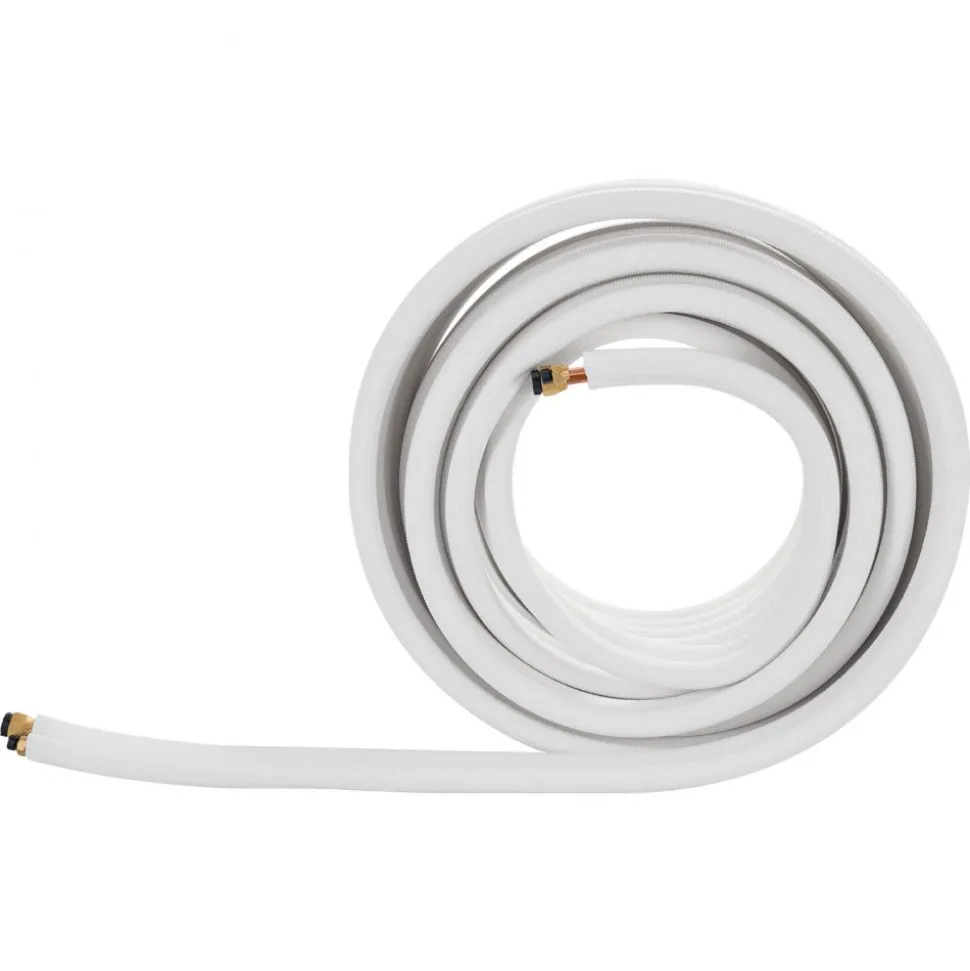 VEVOR 50FT Mini Split Line Set, 3/8" & 5/8" O.D Copper Pipes Tubing and Triple-Layer Insulation, for Mini Split Air Conditioning Refrigerant or Heating Pump Equipment & HVAC with Wrapping Strips.