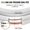 VEVOR 16FT Mini Split Line Set, 1/4" & 3/8" O.D Copper Pipes Tubing and Triple-Layer Insulation, for Air Conditioning or Heating Pump Equipment & HVAC with Rich Accessories (18ft Connection Cable)