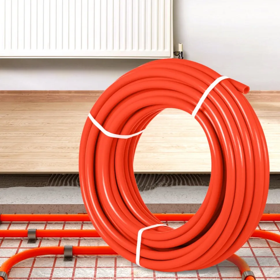 VEVOR 1000Ft PEX Tubing Pipe 1/2" PEX Tubing Oxygen Barrier Radiant Floor PEX Pipe Radiant Heat Floor Heating Plumbing Cold and Hot Water Tubing
