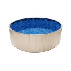 VEVOR 15ft Pool Liner, Round Overlap Swimming Pool Liner for 54 in Wall Height, Premium Vinyl, Easy Install with Leak-Proof Patches, Designed for Steel Sided Above-Ground,Outdoor, Boulder Swirl