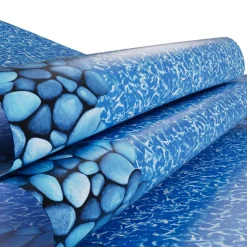 VEVOR 24ft Pool Liner, Round Overlap Swimming Pool Liner for 52 in Wall Height, Premium Vinyl, Easy Install with Leak-Proof Patches, Designed for Steel Sided Above-Ground,Outdoor, Boulder Swirl