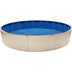 VEVOR 27ft Pool Liner, Round UniBead Swimming Pool Liner for 52 in Wall Height, Premium Vinyl, Easy Install with Leak-Proof Patches, Designed for Steel Sided Above-Ground,Outdoor, Boulder Swirl