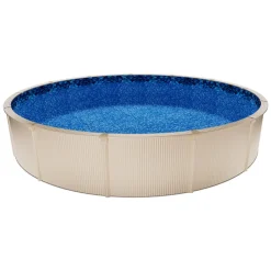 VEVOR 24ft Pool Liner, Round UniBead Swimming Pool Liner for 52 in Wall Height, Premium Vinyl, Easy Install with Leak-Proof Patches, Designed for Steel Sided Above-Ground,Outdoor, Boulder Swirl