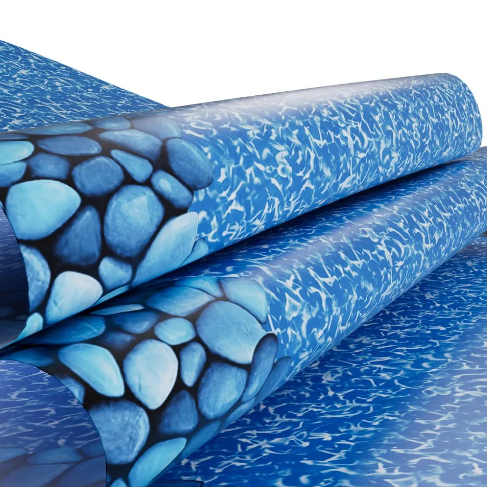 VEVOR 24ft Pool Liner, Round UniBead Swimming Pool Liner for 52 in Wall Height, Premium Vinyl, Easy Install with Leak-Proof Patches, Designed for Steel Sided Above-Ground,Outdoor, Boulder Swirl