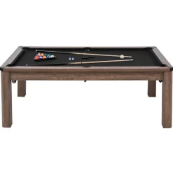 VEVOR 7ft Pool Table Combo Set, 3-in-1 Multi Game Billiards Tables with Dining Top and Ping Pong, 2 Benches for Storage and Accessories, Includes Ball Cue Rack Chalk Brush, for Family Recreation Room