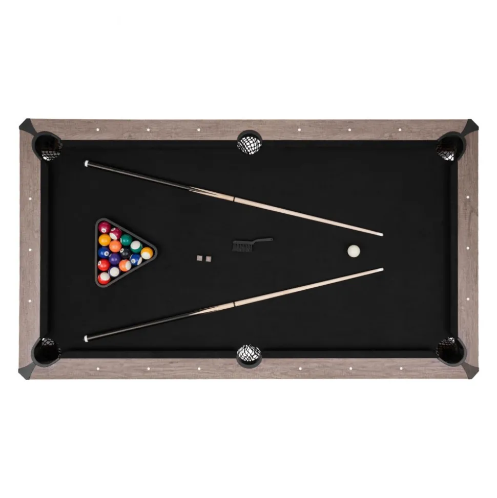 VEVOR 7ft Pool Table Combo Set, 3-in-1 Multi Game Billiards Tables with Dining Top and Ping Pong, 2 Benches for Storage and Accessories, Includes Ball Cue Rack Chalk Brush, for Family Recreation Room