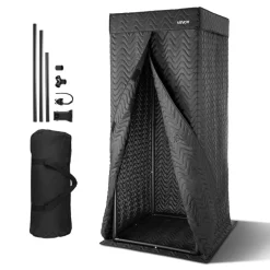 VEVOR 6.56 ft Portable Vocal Booth Recording Booth with Travel Bag for Voiceovers