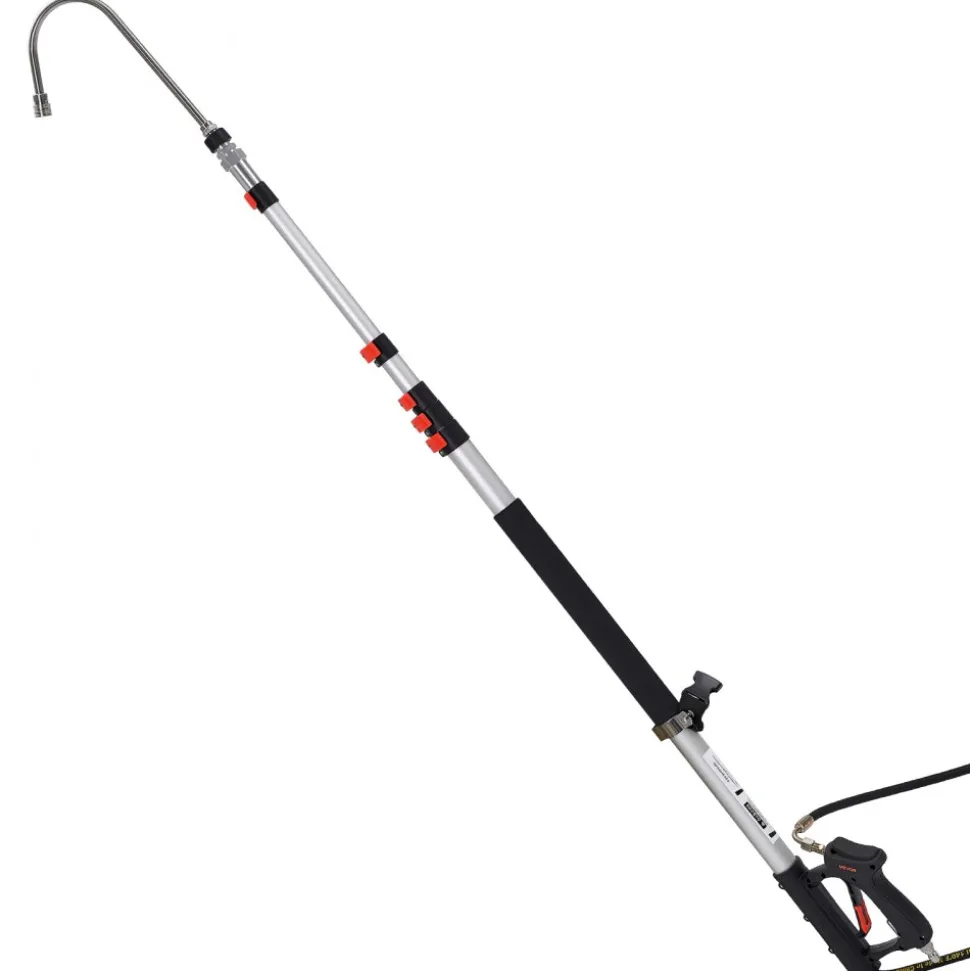 VEVOR 25 FT Pressure Washer Telescoping Wand, with Power Washer Extension Wands & High Pressure Hose, Brush Head, 7 Nozzles, Hose Adapter, Upgrade Support Belt, Storage Bag, 4000 PSI for High Cleaning