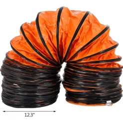 VEVOR 25FT PVC Flexible Duct Hosing for 12 INCH Utility Blower Exhaust Fan (12IN 25FT)