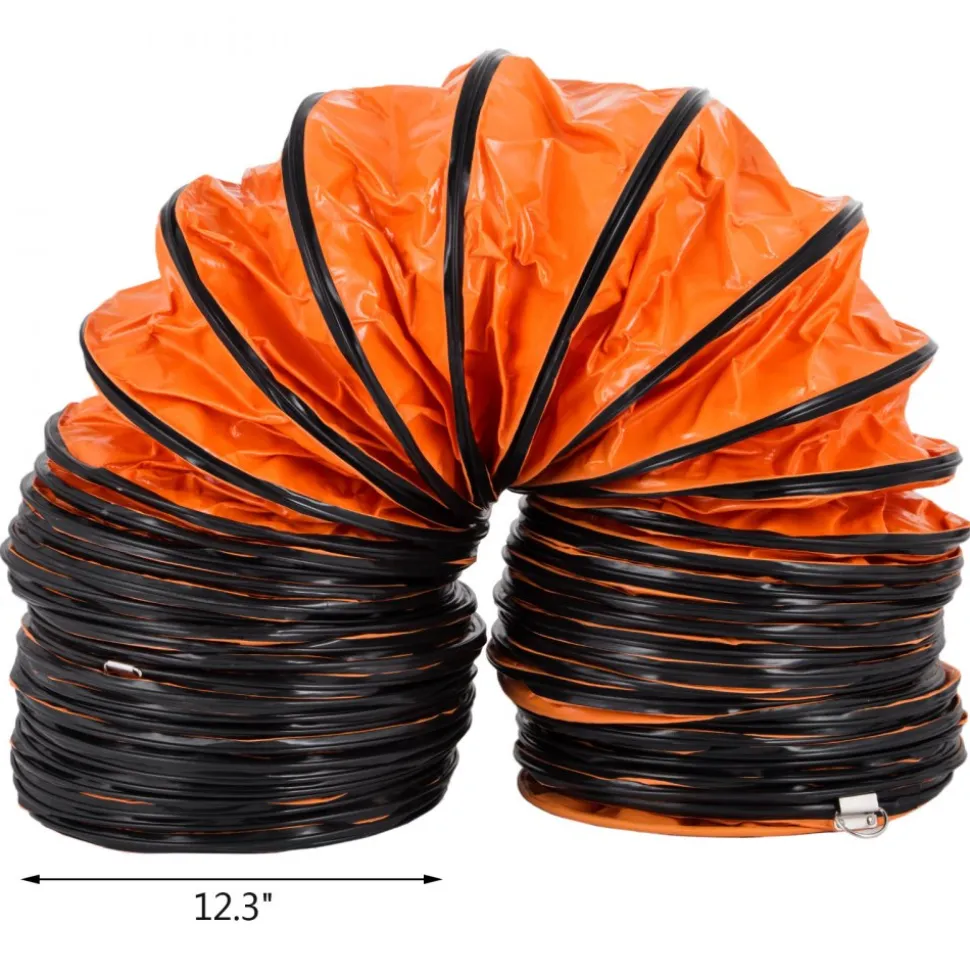VEVOR 25FT PVC Flexible Duct Hosing for 12 INCH Utility Blower Exhaust Fan (12IN 25FT)
