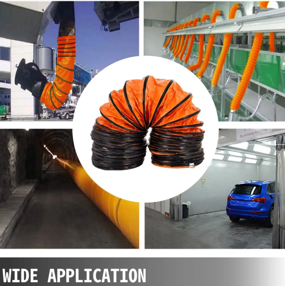 VEVOR 16 FT PVC Flexible Duct Hosing for 12 INCH Exhaust Fan (12IN 16FT)