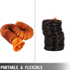 VEVOR 16 FT PVC Flexible Duct Hosing for 12 INCH Exhaust Fan (12IN 16FT)