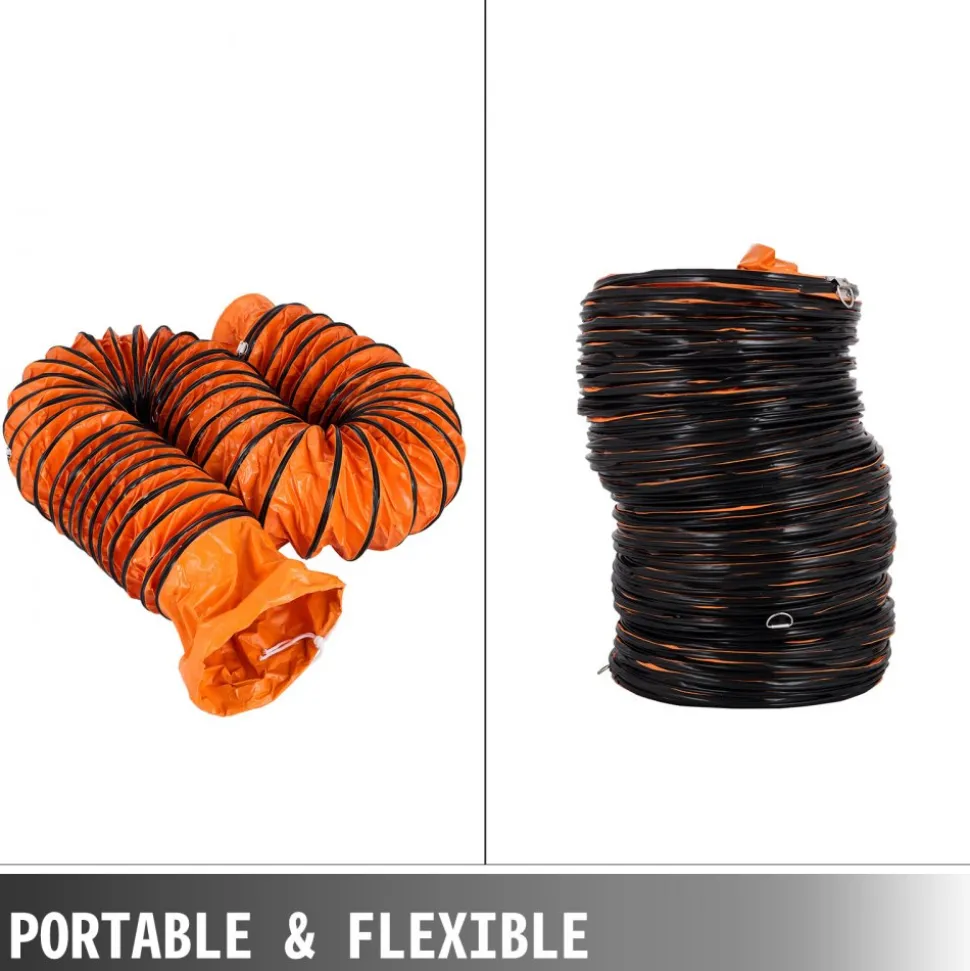 VEVOR 16 FT PVC Flexible Duct Hosing for 12 INCH Exhaust Fan (12IN 16FT)
