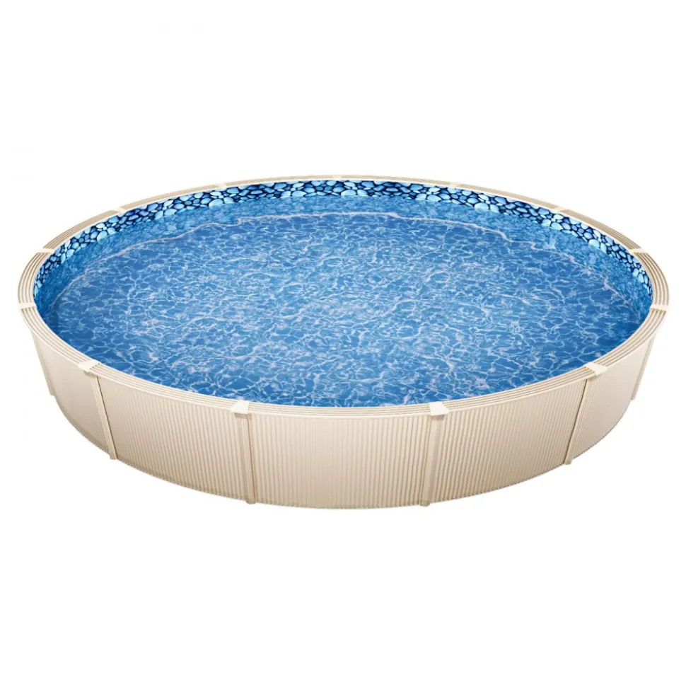 VEVOR 30-ft Round Above Ground Pool Liner, Overlap Pool Liners, Standard Gauge Vinyl, 48-to-54inch Wall Height, Designed for Steel Sided Above-Ground Swimming Pools