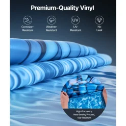 VEVOR 24-ft Round Above Ground Pool Liner, Unibead Pool Liners, Standard Gauge, 52inch Wall Height, Designed for Steel Sided Above-Ground Swimming Pools