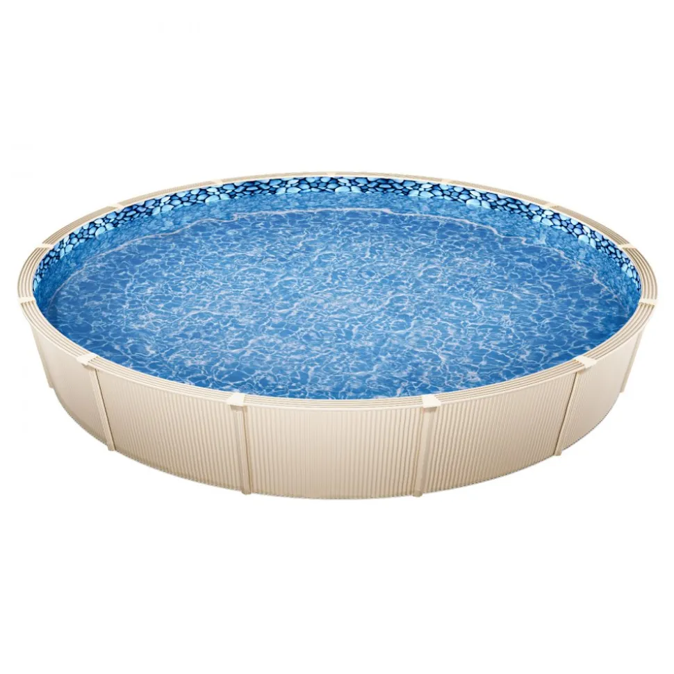 VEVOR 24-ft Round Above Ground Pool Liner, Unibead Pool Liners, Standard Gauge, 52inch Wall Height, Designed for Steel Sided Above-Ground Swimming Pools