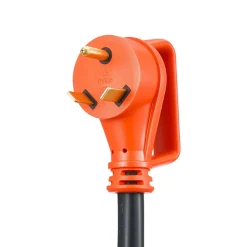 VEVOR 75 FT RV Extension Cord, 30 Amp, 125V 2500W Heavy Duty STW 10/3 Gauge Wire, NEMA TT-30P Male NEMA TT-30R Female Plug, with LED Power Indicator, Handle, 15A Adapter, for RV Trailer, ETL Listed