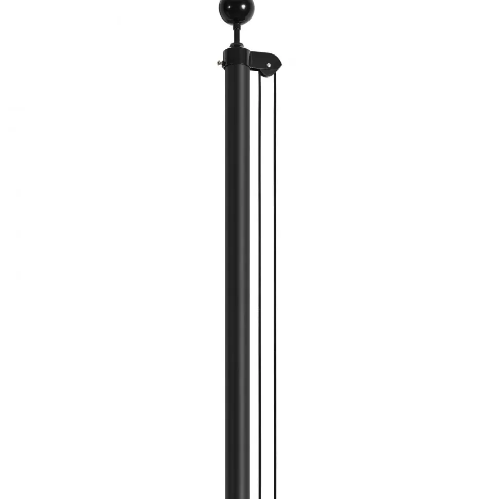 VEVOR 25FT Sectional Flag pole Kit, Heavy Duty Aluminum Alloy in Ground Flag poles for Outside, 3 Display Modes Flagpole with 3x5 American Flag, Professional Accessories, Black