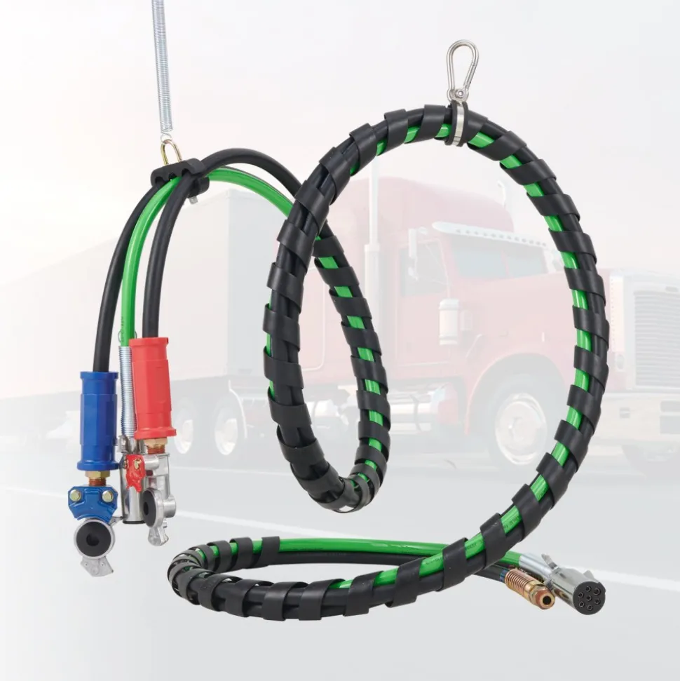 VEVOR 15FT Semi Truck Air Lines Kit with 2PCS Glad Hands, 3-in-1 Air Hoses & 7 Way ABS Electric Power Line, with 2PCS Gladhand Handles, 4PCS Seals and Tender Spring Kit for Semi Truck Trailer Tractor