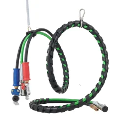 VEVOR 12FT Semi Truck Air Lines Kit, 3-in-1 Air Hoses & ABS Power Line for Semi Truck Trailer Tractor, 7-Way Plug Electrical Cord Cable and Rubber Air Lines Hose Assembly Kit with Hook & Teflon Tape
