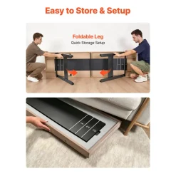 VEVOR 7 ft Shuffleboard Table, 2 in 1 Shuffleboard and Tabletop Curling Combo Game, Compact Shuffle Board with Smooth Surface, Folding Legs, 8 Pucks, Easy to Disassemble and Move, for Family Game Room