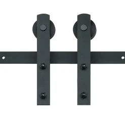 VEVOR 8FT Sliding Barn Door Hardware Kit, 330LBS Loading Heavy Duty Barn Door Track Kit for Single Door, Fit 3.7-4.3FT Wide and 1.3