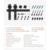 VEVOR 6FT Sliding Barn Door Hardware Kit, 330 LBS Weight Capacity, Compatible with 36 Inches Max Width & 1-3/8 to 1-3/4 Inches Thickness Single Sliding Barn Door, Durable Track & J-shape Roller, Black