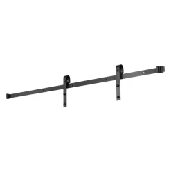 VEVOR 6FT Sliding Barn Door Hardware Kit, 330 LBS Weight Capacity, Compatible with 36 Inches Max Width & 1-3/8 to 1-3/4 Inches Thickness Single Sliding Barn Door, Durable Track & J-shape Roller, Black